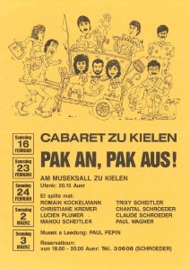 1991 Affiche Cabaret - Pak an Pak aus